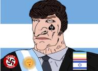 argentina clothes countrywar flag flag:argentina flag:israel flag:minor_attracted_person israel javier_milei jews judaism libertarian map_(pedophile) pedophile queen_of_spades trend:slopjak variant:soyak // 504x367 // 141.1KB