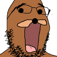 animal bear brown_skin glasses open_mouth snout soyjak spurdo stubble tongue variant:gapejak // 600x800 // 56.2KB