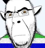 angry ecuador flag:galápagos_islands fur galápagos_islands glasses goat hairy horn looking_at_viewer looking_at_you neutral peep_poop_niggers_dying soyjak variant:cobson // 968x1024 // 491.4KB