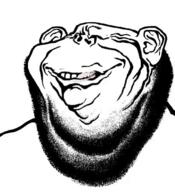 beard laughing smile soyjak subvariant:hornyimp variant:impish_soyak_ears wrinkles // 450x494 // 6.0MB