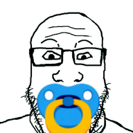 animated glasses looking_at_you pacifier soyjak stubble sucking variant:markiplier_soyjak // 300x400 // 112.1KB