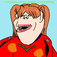 amerimutt anime female greentext meta:tagme neon_genesis_evangelion plugsuit souryuu_asuka_langley subvariant:impish_amerimutt variant:impish_soyak_ears // 1000x1000 // 55.9KB