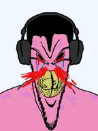 closed_mouth distorted hair headphones meta:tagme nuvariant pink_skin rage seething stubble variant:lowtaperjak vein // 1098x1466 // 415.9KB