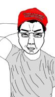 2024_presidential_election chud election glasses grey_shirt hair maga maga_hat make_america_great_again muscles red_hat selfie smirk subvariant:chudjak_front variant:chudjak // 1152x2048 // 274.3KB