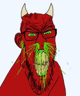 angry blood clenched_teeth cracked_teeth demon green_eyes horn red_skin rotten_teeth subvariant:feralrage variant:feraljak vein yellow_teeth // 1500x1800 // 90.8KB