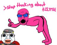 2soyjaks angry badge clothes crying doll_(user) full_body glasses hair hat heart i_love kolyma nate oh_my_god_she_is_so_attractive open_mouth pink_skin soyjak stubble text variant:bernd variant:feraljak yellow_hair // 819x641 // 150.3KB
