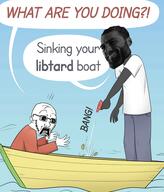 boat chad comic doctos gun meta:gigachaded nas:gigachad onomatopoeia political_cartoon politics redraw speech_bubble subvariant:doctos variant:soyak // 399x467 // 168.0KB