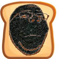 black_skin bread burned burnt closed_mouth concerned food frown glasses objectsoy series:foodeez! soyjak stubble subvariant:wholesome_soyjak toast variant:gapejak // 408x408 // 117.1KB