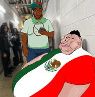 2soyjaks arm black_skin ear flag:mexico fnf fnf_pedo full_body holding_object holding_phone mexican_flag meximutt obsessed phone subvariant:chudplier variant:markiplier_soyjak variant:meximutt yellow_sclera // 1729x1768 // 1.1MB
