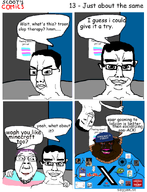 ack brown_skin comic rope series:scoot's_comics shitskin subvariant:branigger subvariant:chudjak_front tranny trans transgender_flag troon troonella variant:bernd variant:brandon variant:chudjak wholesome // 693x906 // 311.9KB