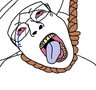 ack bloodshot_eyes clothes crying female hair hanging hat noose open_mouth remastered rope rotten_teeth subvariant:bridget suicide template tongue variant:bernd variant:gapejak white_skin // 768x719 // 22.9KB
