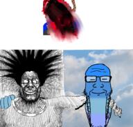 calm jartycuck no_more_brother_wars schizophrenia slopjak subvariant:schizojak variant:markiplier_soyjak // 1388x1333 // 1.2MB