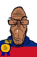 award booger brown_skin country crown crying european flag flag:liechtenstein glasses hair liechtenstein mucus mutt red_eyes soyjak stubble subvariant:euromutt sweater useless variant:markiplier_soyjak // 591x900 // 41.0KB