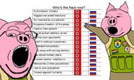 animal arm azog cross ear eyelids glasses hand lgbt nazism open_mouth pig pink_skin pointing snout soldier soyjak star_of_david stubble subvariant:massjak subvariant:wholesome_soyjak ukraine variant:gapejak variant:two_pointing_soyjaks vest // 1263x758 // 672.6KB