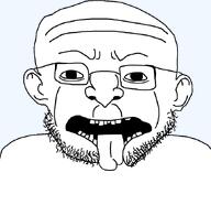 angry dying_light ear eyebrows glasses nose open_mouth split_jaw stubble teeth tongue variant:volatilejak wrinkles zombie // 675x653 // 104.2KB