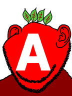 a_(letter) blood_type_a broot ear emoticon leaf letter no_face red_skin series:brootmoji stubble text transparent_background variant:impish_soyak_ears // 598x800 // 18.6KB