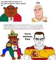 award brown_eyes cheese chicken_parmesan cornicello italian_american italy mexico pizza sombrero spain subvariant:meximutt_front2 subvariant:muscular_chud subvariant:nucob tanktop variant:chudjak variant:cobson variant:meximutt // 1152x1230 // 461.4KB