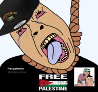 brown_skin flag:palestine gem hanging israel israeli meta:leaky open_mouth palestine palestinian protest soyjak tongueo tpd variant:bernd variant:chudjak zionism zionist // 771x723 // 191.0KB