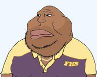 beard black_skin chain coach coach_(left_4_dead) left_4_dead_(series) left_4_dead_2 nigger polo_shirt purple_shirt stubble variant:meximutt video_game yellow_shirt // 1354x1080 // 209.9KB