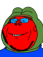 amphibian blue_shirt broot clothes frog green_clothes hat nas:pepe onesie pepe_the_frog red_skin smile stubble suit tinted_glasses variant:impish_soyak_ears // 598x800 // 18.8KB