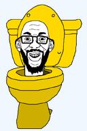glasses skibidi skibidi_toilet smile teeth toilet variant:mustardjak white_skin yellow yellow_toilet // 540x812 // 12.9KB