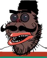 animal brown_eyes bulgaria bulgarian_(user) cat clothes flag flag:bulgaria hair henry mustache open_mouth soyjak stubble subvariant:henry t50_eyes thick_eyebrows variant:gapejak // 758x932 // 92.1KB