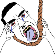 ack bloodshot_eyes crying hand hanging noose rope rotten_teeth subvariant:patrick suicide tongue variant:chudjak // 1120x1120 // 43.0KB