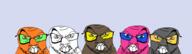 5soyjaks blue_eyes brown_skin content_aware distorted doll_(user) froot glasses green_eyes grey_skin large_nose looking_at_you orange_skin pink_skin raised_eyebrow root soot soyjak soyjak_party stubble subvariant:crazyguyjak teeth variant:feraljak yellow_eyes // 3840x1080 // 85.7KB
