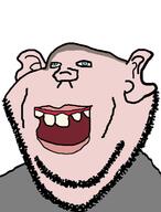 amerimutt blue_eyes clothes ear hair kurwa open_mouth polack poland smile stubble subvariant:impish_amerimutt variant:impish_soyak_ears white_skin // 1313x1721 // 181.7KB