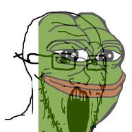 amphibian frog glasses mask nas:pepe open_mouth pepe_the_frog soyjak stretched_mouth stubble variant:soyak // 824x820 // 202.1KB