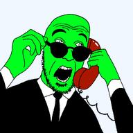aliased arm body clothes eyebrows eyelids forehead_mark glasses glowie glowing green_skin hand holding_object looking_to_the_right open_mouth phone stubble suit sunglasses teeth telephone telephone_wire transparent_background variant:checkjak white_pupils // 1000x1000 // 28.6KB