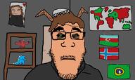 antenna azerbaijan brown_hair closed_mouth drawkleki earth eyebags figurines glasses godzilla hair heart joel_(user) kleki map mustache norway rodan room sad soyjak stubble tan_skin taqiyah thick_eyebrows turkroach variant:markiplier_soyjak washington // 1350x800 // 110.5KB