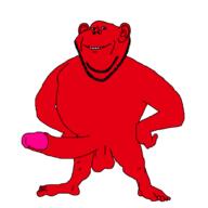 arm ear full_body hand leg meta:pornographic_content nsfw penis red_skin smile soyjak stubble variant:impish_soyak_ears // 2000x2000 // 315.5KB