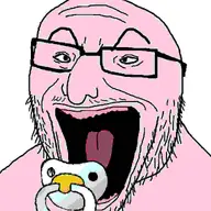 binky caca glasses nose pink_skin trend:babyjak variant:wolfjak white_background // 999x999 // 29.6KB