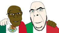 2soyjaks blue_eyes brown_eyes brown_skin closed_mouth countrywar flag flag:italy flag:mexico friendship italy mexico no_more_brother_wars smile stubble variant:cobson variant:feraljak white_skin // 1920x1080 // 537.6KB