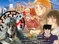 a10_eyes aryan aryanime blond blue_eyes chef chef_hat eating food ginger grey_hair hair hokuto_no_ken hyperborea japanese_music kenshiro kids manime mustache no_nigger_zone orange_hair red_hair serious smile smirk sonnenrad souther subvariant:muscular_chud table thanksgiving thick_eyebrows toki_(hokuto_no_ken) unbothered variant:chudjak video vnbothered white_hair wholesome wholesome_100 // 640x480, 73.8s // 20.9MB
