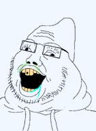 bald beard big_lips big_nose blush blushing clothes glasses hoodie mustache soyjak stubble variant:bwcsheniqua white_background white_skin // 1000x1366 // 84.0KB