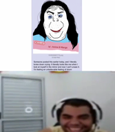 a_(4chan) 4chan 4cuck a_(4chan) anime fat flag:transgender_pride_flag hair latinx laughing manga nintendo obese smug text tranny transgender_flag troon variant:alicia video video_game // 576x660, 53s // 1.8MB