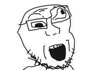 glasses neutral open_mouth poorly_drawn soyjak stubble variant:unknown // 1440x1080 // 24.8KB