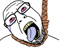 ack bloodshot_eyes crying glasses hanging noose open_mouth redraw rope rotten_teeth stubble subvariant:retraced_bernd suicide template tongue variant:bernd white_skin // 747x700 // 22.8KB