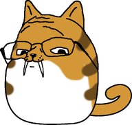 animal cat cat_ear closed_mouth ear fangs glasses nose orange_fur sabertooth sabertooth_tiger snout striped striped_fur stripes stubble subvariant:gapecat subvariant:wholesome_soyjak tail transparent_background variant:gapejak whiskers // 1024x970 // 87.1KB