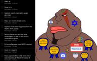 award booru booru_janny brown_skin crescent_and_star fat flag:transgender_pride_flag israel janny meximutt nigger schedule star_of_david transgender_flag warrior-z_(user) // 3138x2000 // 1.1MB