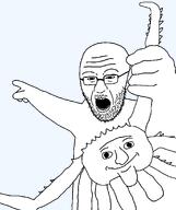 angry arm closed_mouth crab deadliest_catch fishing frank_hassle glasses hand holding_object mustache open_mouth pointing smile soyjak stubble transparent_background variant:crabjak // 1170x1395 // 38.2KB