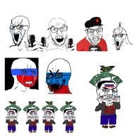angry arm bloodshot_eyes che_guevara clenched_teeth clothes communism cope_cage country crying crying_wojak firearm flag full_body glasses gun hair hand hat holding_gun holding_object holding_pistol large_eyebrows leg military_beret missile multiple_soyjaks open_mouth pistol pointing pointing_gun rocket russia russo_ukrainian_war small_brain soyjak stretched_mouth stubble subvariant:big-boy variant:chudjak variant:cryboy_soyjak variant:feraljak variant:soyak weapon wojak z_(russian_symbol) // 1450x1484 // 395.4KB