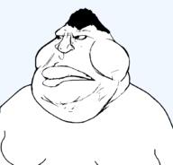 angry fat gynaecomastia hair lips meximutt obese series:muttverse soyjak template transparent_background variant:meximutt yellow_sclera // 888x849 // 33.4KB