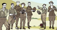 5soyjaks angry blood bloodshot_eyes chud clenched_teeth closed_mouth clothes crying desert drawn_background ear fez full_body glasses hair hat holding_object holding_severed_head morocco mustache open_mouth rif_war severed_head smile soyjak spain spanish stubble subvariant:chudjak_front subvariant:scholar tongue tranny variant:bernd variant:chudjak variant:cobson variant:feraljak variant:gapejak variant:hydejak war yellow_teeth // 1520x810 // 659.3KB