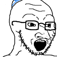 clothes glasses hat judaism kippah large_nose open_mouth soyjak stubble variant:soyak // 640x720 // 29.8KB