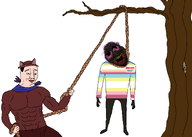 ack bloodshot_eyes blue_eyes brown_skin chud1 hanging jimbo_(namefag) jimbo_(user) jimbo_won map_(pedophile) meta:namefags muscles niko_(oneshot) pedophile rope subvariant:chudfaggot tree variant:bernd variant:chudjak // 2100x1500 // 253.6KB