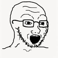 artificial_intelligence chatgpt meta:ai_generated open_mouth soyjak variant:soyak // 1024x1024 // 1.3MB