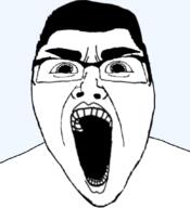 angry glasses hair merge open_mouth subvariant:chudson variant:chudjak variant:cobson // 775x849 // 161.1KB